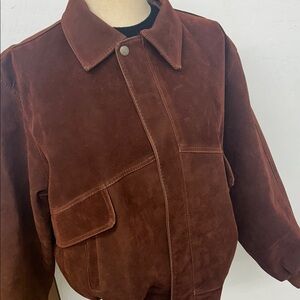 GV Emporio VINTAGE (70’s)Brown Suede or faux suede Bomber Jacket Size XL